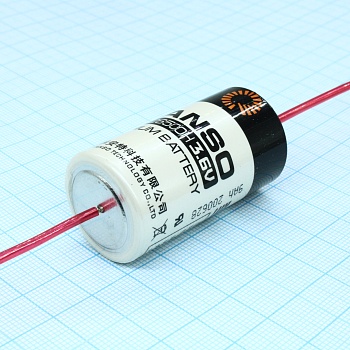 ER26500H/P - Li, SOCl2 батарея типоразмера C, 3.6В, 9Ач, аксиальные проволочные выводы, -55...85 °C