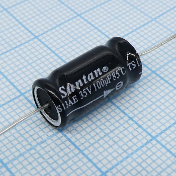 TS13AE1V101MSB000R - Электролитический конденсатор с аксиальными выводами 35В 100мкФ 8*16