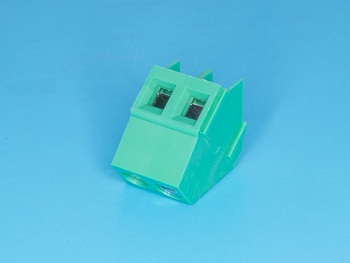 TB-03AL - Клеммник с винтом 2 позиции, шаг 5,00мм, угловой, 60 градусов