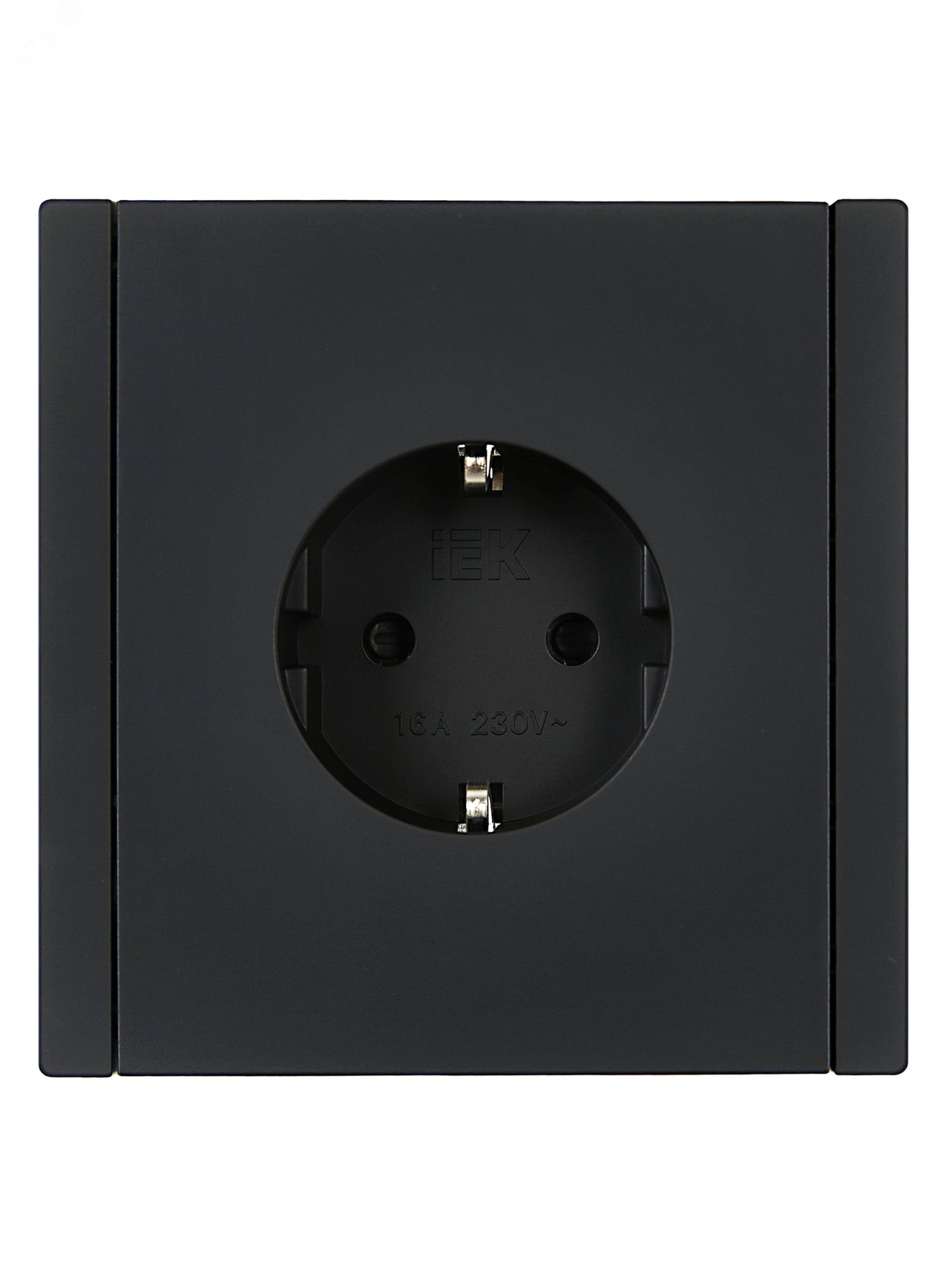 Розетка СП FORTE&PIANO FP115 16А с заземл. защ. шторки винт. крепл. черн. IEK FP-R14-16-K02
