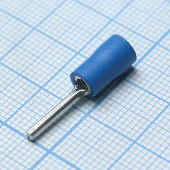 PTV2-12 - наконечник кабельный - штекер круглый с изоляцией 1.9х12мм, сеч. провода 1.5-2.5мм2