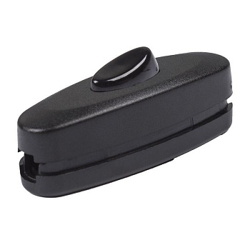 Выключатель для БРА, черный, на провод - Клавишный выключатель на провод 2А 250в ON-OFF