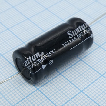 TS13AE1H221MSB000R - Электролитический конденсатор с аксиальными выводами 50В 220мкФ 10*21