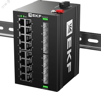 Промышленный неуправляемый коммутатор U-8GX/SFP-16GT, 8 портов 1000Base-X SFP, 16 портов 10/100/1000Base-T(X) RJ45, монтаж на динрейку TSX EKF