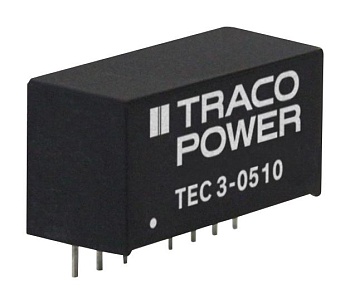 TEC 3-2423 - Преобразователь DC/DC на печатную плату вход 24В двуполярный выход ±15В 0.1A/-0.1A 3Вт 7-Pin SIP модульный