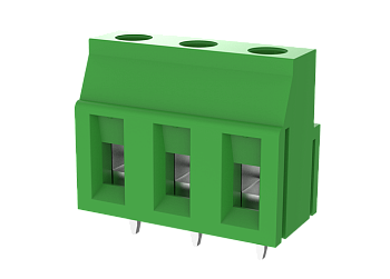 Розеточный разъем на плату MC-TF7.62H02C - Клемма, горизонтальный подвод кабеля, на плату, шаг: 7.62 мм, 2 полюса, фиксация провода винтовая, исполнение: стандартное, 630V, 24A, цвет: зеленый