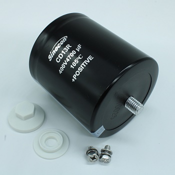 GPR472M2G9095BZVG7S00 - Конденсатор алюминиевый электролитический с выводами под винт 450VDC, 4700uF ± 20%, размер 90 * 95 мм, 6000ч, 12A