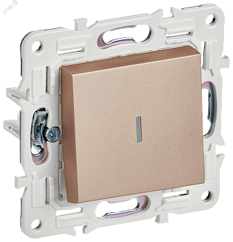 SKANDY Выключатель 1-клавишный с индикацией 10А SK-V07Sa песочный IEK SK-V10-1-10-K98