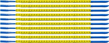 brd333008 - SCNG-07-8 клипсы жёлтые, 300шт/упак, для провода 1,9-2,4мм диаметра, легенда 8