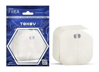 Выключатель 2-кл. ОП Frea 10А IP20 250В с индикацией АБС-пластик беж. TKE-FR-V2I-C02