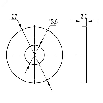 Шайба кузовная М12 гор. цинк. (уп.50шт) DKC CM121200HDZ