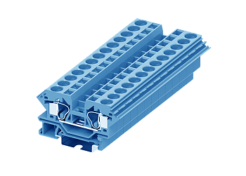 Проходная клемма 210913 - Проходная клемма, TA10, тип фиксации провода: пружинный, номинальное сечение: 10 мм кв., 57A, 800V, ширина: 10 мм, цвет: синий, тип монтажа: DIN 35