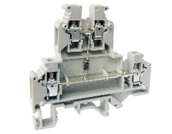 Этажная клемма UKJ-4/2-2LDEE - Этажная клемма, с диодом, серия EE, тип фиксации провода: винтовой, номинальное сечение: 4 мм кв., 32A, 500V, ширина: 6,2 мм, цвет: серый, стандарт GB/T14048.1, тип монтажа: DIN 35