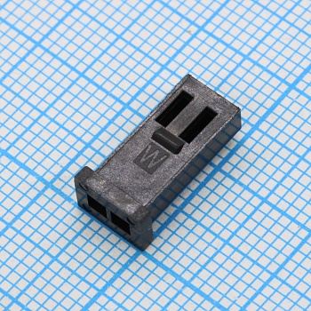 I-DS1070-07-SCB01X2 - Корпус разъема розетка 1х2 контакта шаг 2.54мм