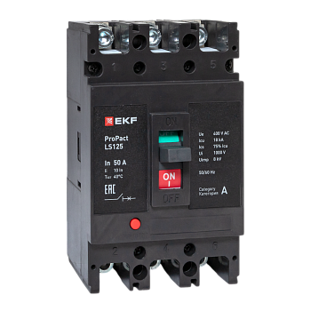 Автоматический выключатель LS125 18кА 3P 50А ProPact EKF