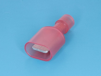 TAI-1.25IF - Клемма ножевая 6,3мм, вилка на провод 0,5-1,5мм, полностью изолированная, кратно 100шт.