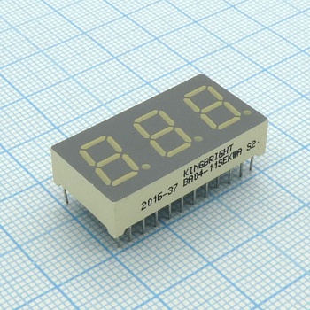 BA04-11SEKWA - 3-х разрядный индикатор/10,20мм/оранжевый/601нм/52-160мкд