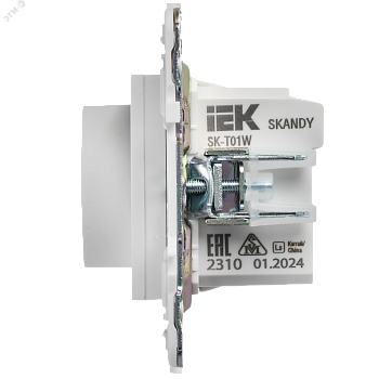 SKANDY Термостат электронный с индикацией SK-T01W арктический белый IEK SK-RT11-K01