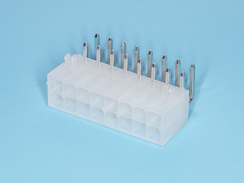 MF-16MRA - Разъем питания Mini-Fit 16 контактов, вилка на плату, прямой угол, с фиксатором, шаг 4,2мм