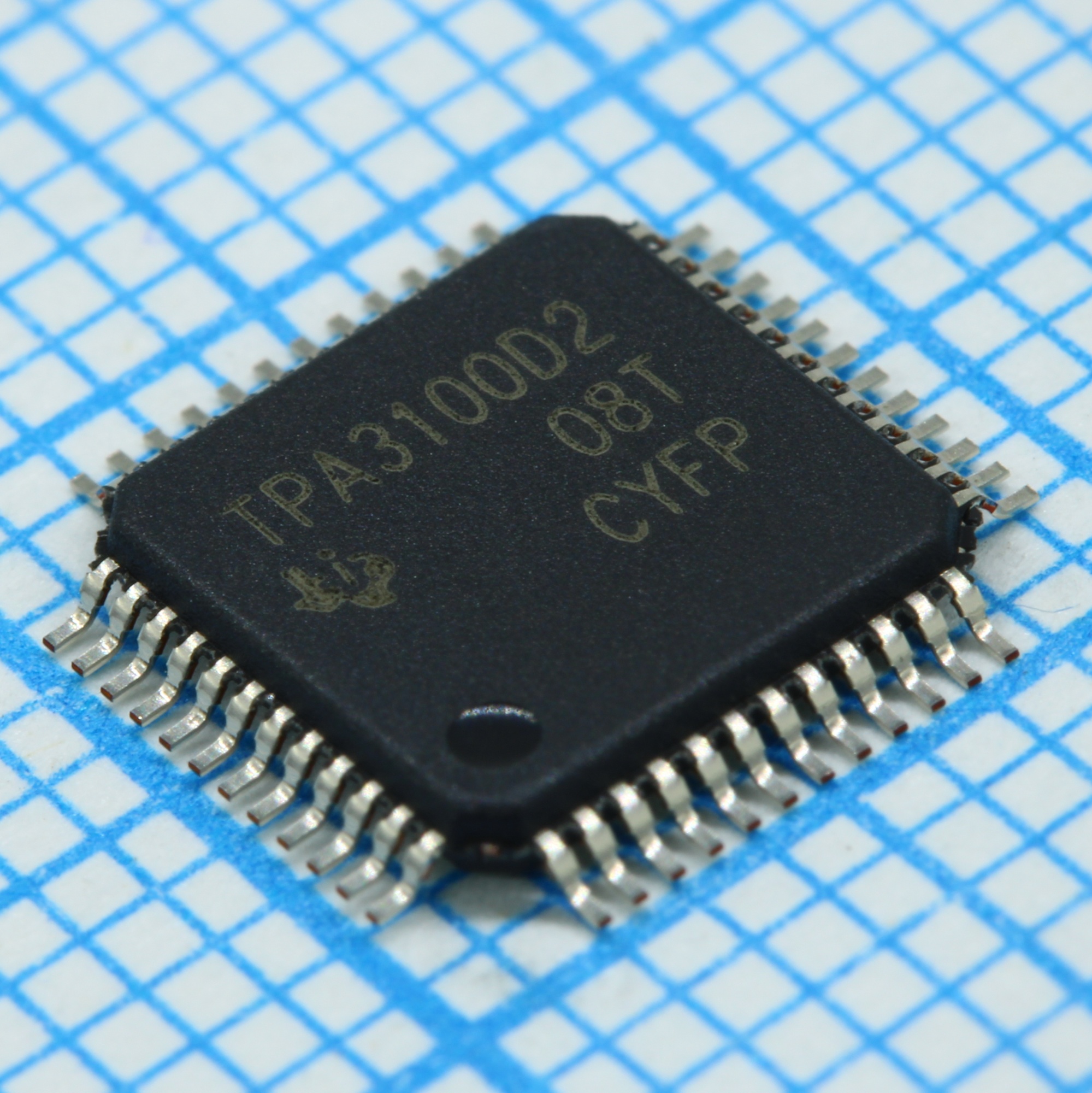 TPA3100D2PHPR - УНЧ 2-х канальный стерео 21.8Вт класс D 48-Pin HTQFP EP лента на катушке