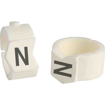 brd133523 - SCN-36-N клипсы  белые, 50шт/упак, для провода 8,6-11,1мм диаметра, легенда N