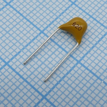 TS170R1H620JSBNB0R - Конденсатор керамический многослойный 62пФ 50В NPO ±5% радиальный 5.08мм 125°C россыпь