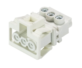 Разъем GESIS GST 15i3SB1 R WS - Розеточный разъем в панель, 3 полюса, углубленный монтаж, винтовая фиксация, номинальное напряжение: 250V, номинальный ток: 16A, цвет: белый, серия gesis GST15i3