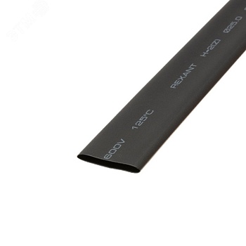 Трубка термоусадочная ТУТ нг 25,0/12,5 черная - 1м, не поддерживает горение