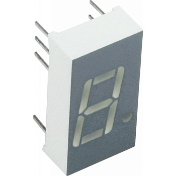 SA04-11EWA - 1 разрядный индикатор 10,16мм/красный/625нм/3-8мкд/ОА