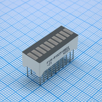 FYA-R102510BEG-21 - Модуль светодиодный 10-ти  сегментный 25.4x10.1x6.8мм двухцветный  Оранжевый/Зеленый 10-20/14-18мКд