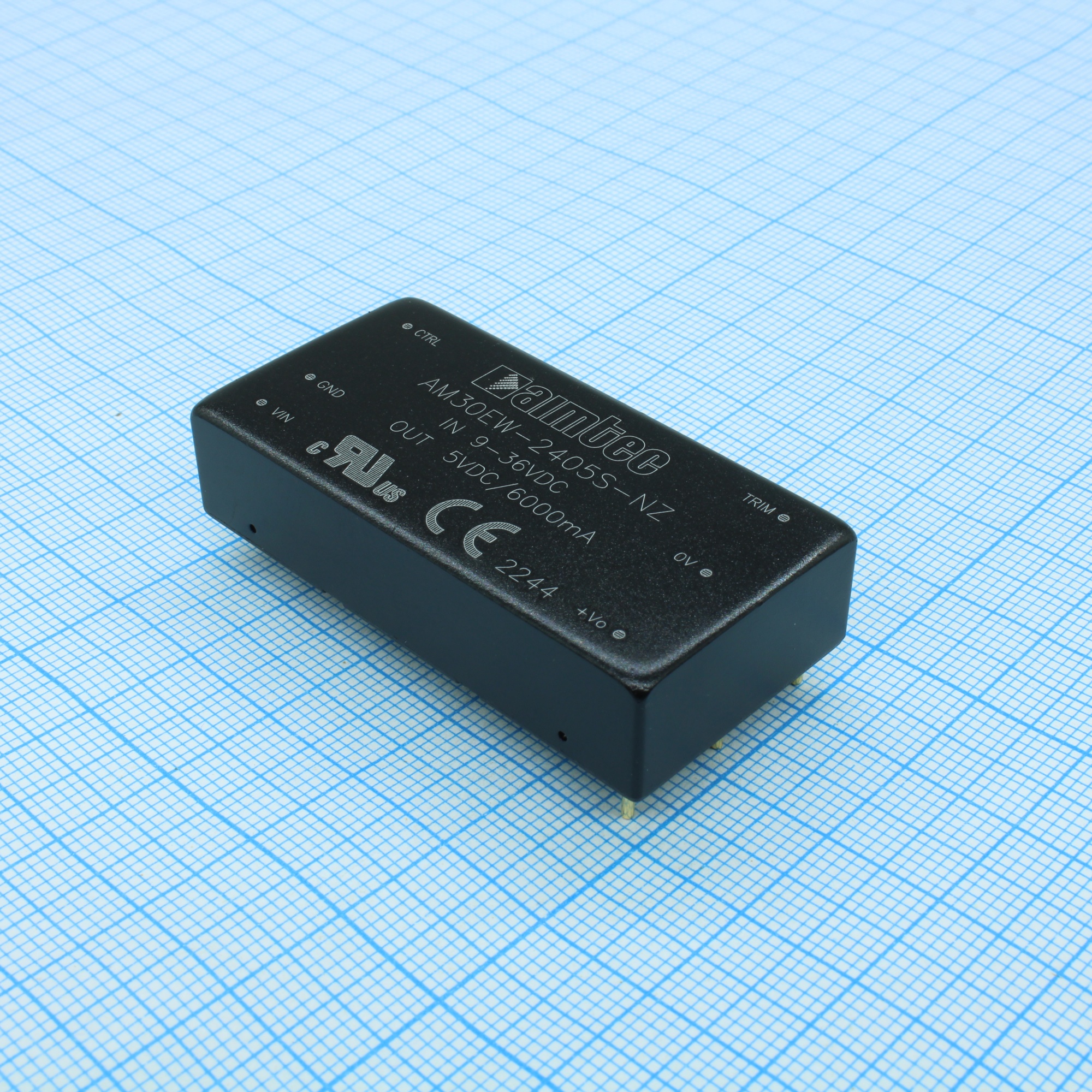 AM30EW-2405S-NZ - DC/DC, 30Вт, вход 9…36В, выход 5В/6А, изоляция 1600В DC, КПД 88%, максимальная емкостная нагрузка не более 10000мкФ, вход On/Off, 2x1", 50.8x25.4x11.8мм, -40…75°C, металл