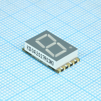 KCSA04-123 - 1 разрядный сегментный дисплей smd 10,16мм/зеленый/570нм/2.2-4.1мкд/ОА