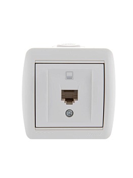 Розетка компьютерная 1-м ОП Nata RJ45 бел. 710-0200-139