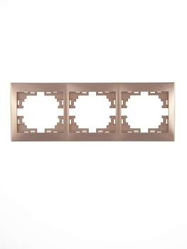 Рамка 3-м Mira горизонт. свет. корич. 701-3100-148