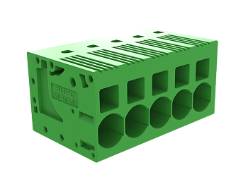 Клемма на плату MC-TC7.5H16P-0001 - Клемма, горизонтальный подвод кабеля, на плату, шаг: 7.5 мм, 16 полюсов, фиксация провода пружинная, исполнение: стандартное, 1000V, 41A, цвет: зеленый