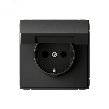 Розетка ArtGallery 16А IP20 с заземл. защ. шторки с крышкой механизм базальт SE GAL001446