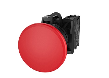 Кнопка грибовидная (красная) TS2510-0FM10-S20 - Кнопка грибовидная, без блокировки, без подсветки, пластиковое переднее кольцо, с мгновенным нажатием, с контактной группой 2NO, диаметр головки кнопки 40 мм, диаметр посадочного отверстия: 22 мм, цвет: крас
