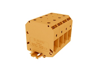 Проходная клемма TU95-2-OG - Проходная клемма, тип фиксации провода: винтовой, номинальное сечение: 95 мм кв., 232A, 1000V, ширина: 25 мм, цвет: оранжевый, тип монтажа: DIN 35