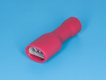 TAI4.8-1.25I8 - Клемма ножевая 4,8мм, гнездо на провод 0,25-1,5мм, полностью изолированная под контакт 0,8мм, кратно 100шт.