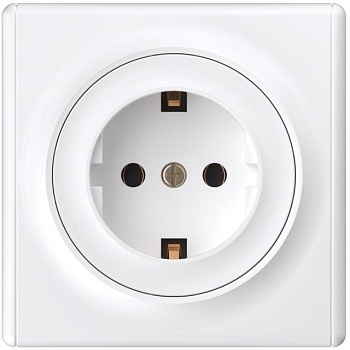 Розетка 1-м СП Florence 16А IP20 с заземл. винтов. клеммы механизм бел. (1E10201300) 2172765