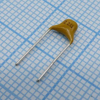 TS170R1H224KSBBB0R - Конденсатор керамический многослойный 0.22мкФ 50В X7R ±10% радиальный 5.08мм 125°C россыпь