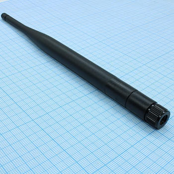 ANT 2.4 DAT5-G01R RPSMA - Антенна четвертьволновая штыревая 2.4 ГГц разъём RPSMA 124.0x10.0мм коэффициент усиления 5 дБи