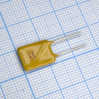 RGEF600 - Самовосстанавливающийся предохранитель PTC 6A(hold) 10.2A(trip) 16V 2.8W 3.3s 0.01Ohm Radial 10.7 X 3 X 17.1mm Bag