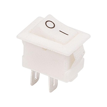 RWB-101 белый - Выключатель клавишный ON-OFF (2c) 3А 250В