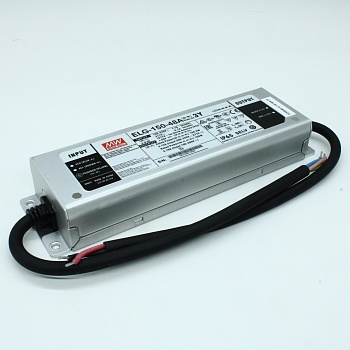 ELG-150-48A-3Y - AC-DC, 150Вт, IP65, вход 100…305В AC, 47…63Гц/142…431В DC, ККМ, выход 24...48В/4А, изоляция 3750В AC, в кожухе 199х63х35,5мм, -40…+70°С, рег. выхода, с проводом заземления