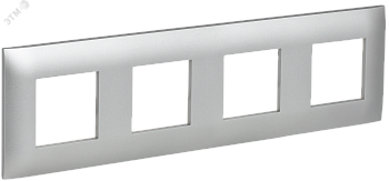 SKANDY Рамка 4-местная SK-F04S серебряный IEK SK-M42-K23