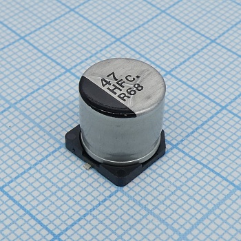 EEEFC1H470P - Конденсатор алюминиевый для поверхностного монтажа 47мкФ ±20% 50В 105°С 1000час 500мА 10X11 автомобильного применения