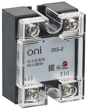Реле твердотельное OSS-2 40А 380В AC 3-32В DC OSS-2-3-40-B
