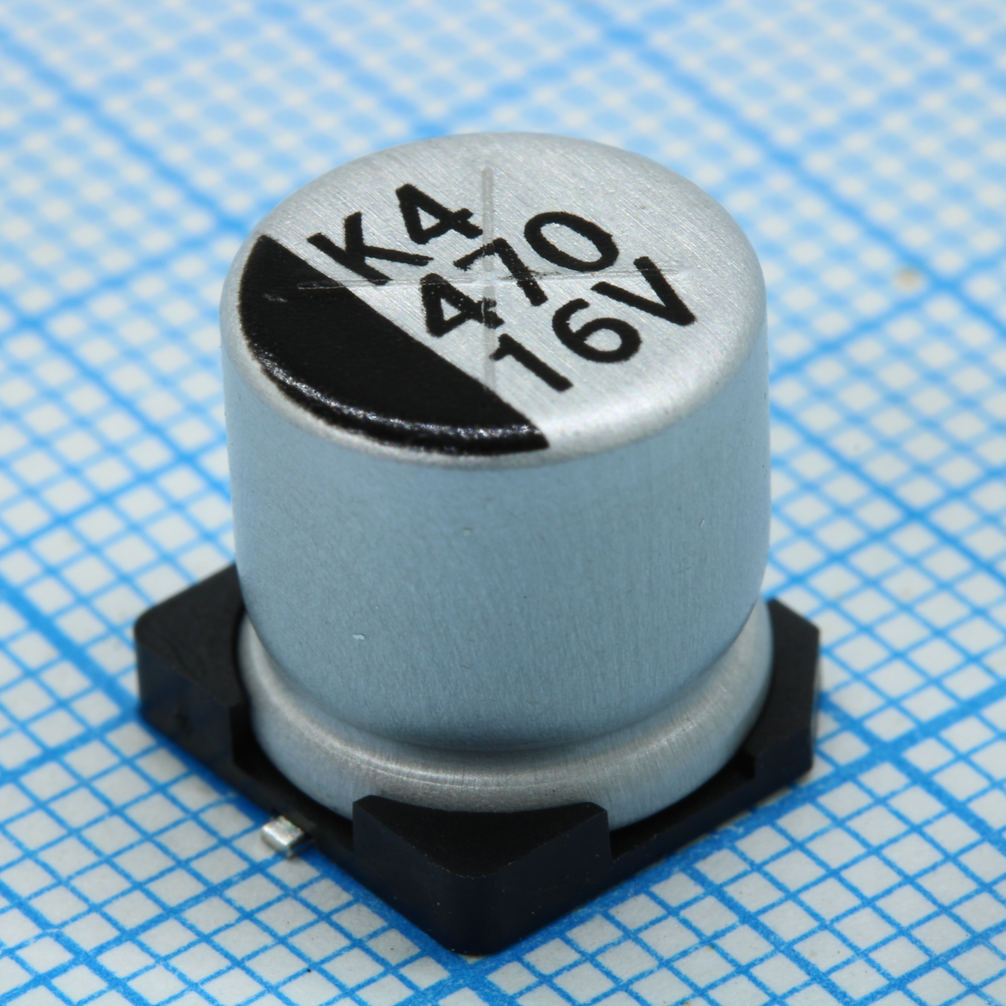 CK016M471G10PKKKV00R - Конденсатор алюминиевый электролитический 470мкФ 16В ±20% (10х10)мм SMD 460мА 2000часов 105°C лента на катушке