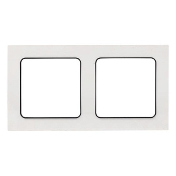 Рамка 2-м Стокгольм бел. с линией цвета черн. PROxima EXM-G-305-10